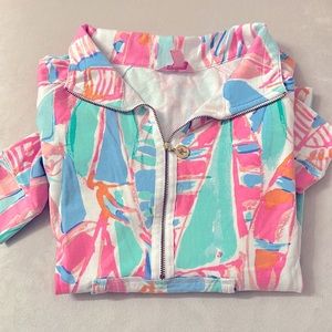 Lilly Pulitzer Quarter Zip Pullover Sweatshirt